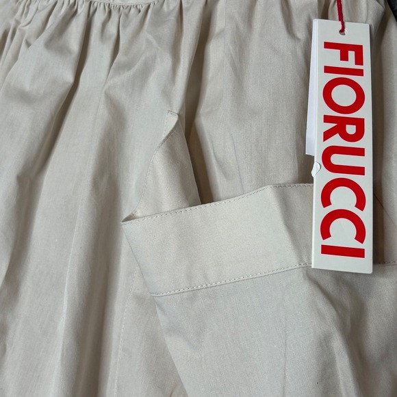 Fiorucci Cotton Beige Front Pockets A-Line Mini Skirt Womens Size IT 38 / US 2 - Picture 4 of 11